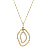 Open Silhouette Dangle Necklace in 14k Yellow Gold ( 18 Inch Chain )
