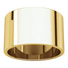 14k Yellow Gold 12mm Flat Band, Size 9