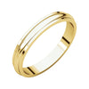 03.00 mm Half Round Edge Band in 10K Yellow Gold ( Size 5.5 )