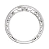 14k White Gold 1/8 CTW Diamond Design Engraved Band, Size 6