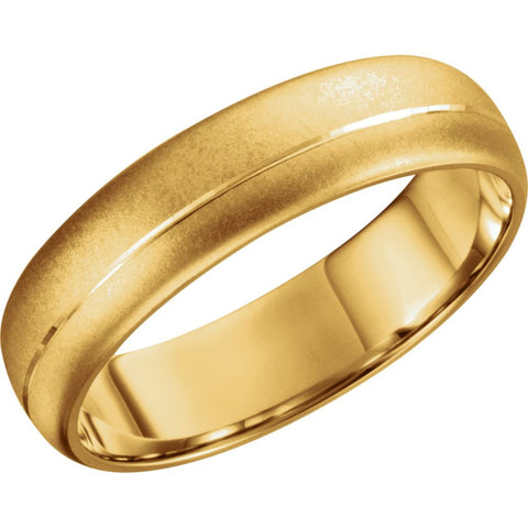 14k Yellow Gold 6mm Band Size 11.5