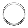 14k White Gold 7mm Half Round Light Band, Size 7