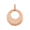 Hammered Circle Pendant in 14K Rose Gold