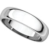 Sterling Silver 5mm Half Round Band, Size 6.5