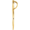 14k Yellow Gold 22x11mm Freeform Pendant