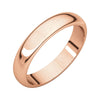 10k Rose Gold 4mm Half Round Band, Size 5