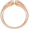 14k Rose Gold 1/2 CTW Diamond Freeform Ring, Size 7