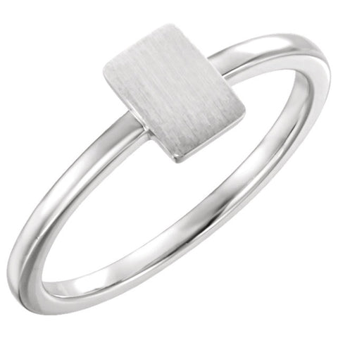 Sterling Silver Signet Ring, Size 7