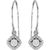 14k White Gold 3/8 CTW Diamond Earrings