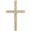 14K Yellow Gold 1/6 CTW Petite Diamond Cross Pendant