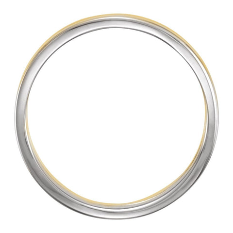 14K White & Yellow 6.4mm Band Size 9