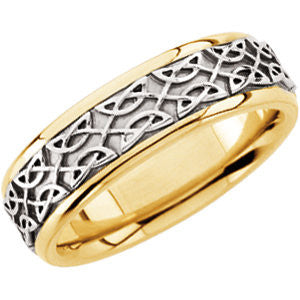 14K Yellow & White Gold Band Size 7