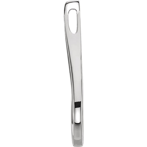 14k White Gold Freeform Pendant
