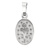 14k White Gold 12x8mm Oval Miraculous Medal