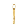 14k Yellow Gold Hammered Circle Pendant