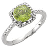 0.01 CTTW Halo-Styled Ring in Sterling Silver ( Size 8 )