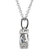 14k White Gold Blue Sapphire 18" Mystara® Necklace