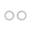 14k White Gold 1/5 CTW Diamond Circle Earrings
