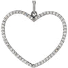 Platinum 1/2 ctw. Diamond Heart Pendant