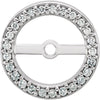 14k White Gold 1/8 ctw. Diamond Halo-Style Earring Jackets