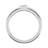 14k White Gold Stackable Diamond Ring, Size 7
