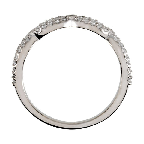 14k White Gold 1/4 CTW Diamond Band, Size 7