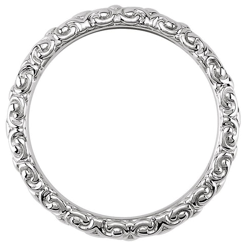 14k White Gold Sculptural-Inspired Band Size 6