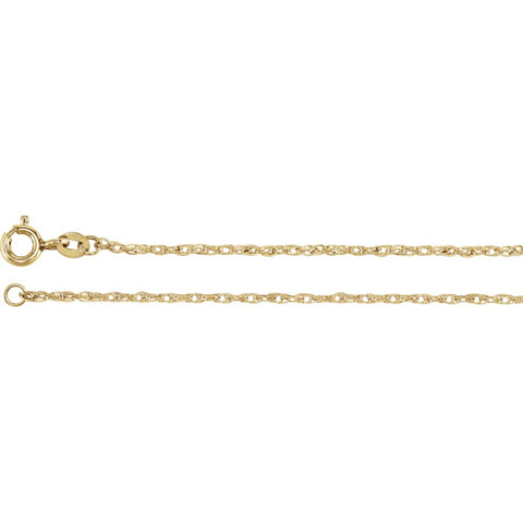 Yellow Gold Filled 1.25mm Rope 16" Chain
