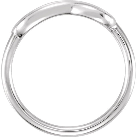 14k White Gold Double Infinity-Inspired Ring, Size 7