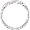 14k White Gold Double Infinity-Inspired Ring, Size 7