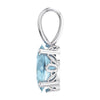 14k White Gold Aquamarine Pendant