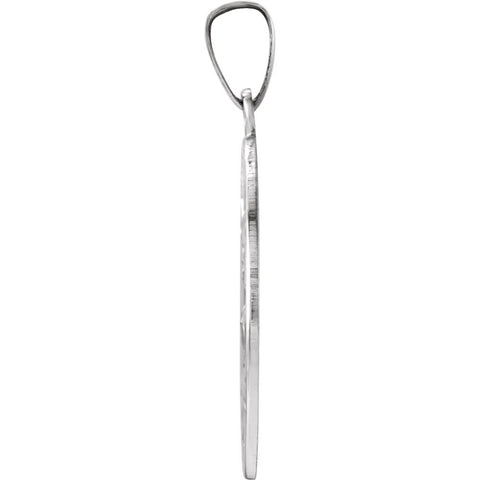 14k White Gold 18mm Round St. Joseph Medal
