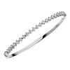 03.00 mm Cubic Zirconia Bangle Bracelet in Sterling Silver (8.00 Inch)