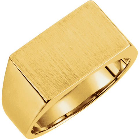 14k Yellow Gold Signet Ring, Size 6