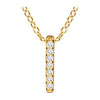 14k Yellow Gold 0.05 ctw. Diamond Bar 16-18-inch Necklace