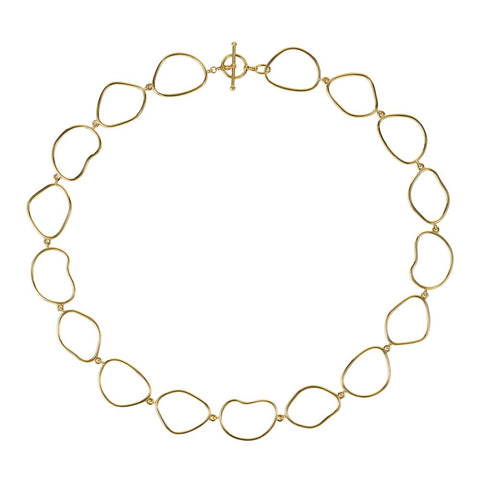 14k Yellow Gold Open Silhouette Necklace
