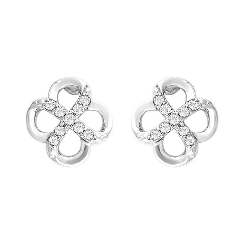 Sterling Silver 1/6 CTW Diamond Earrings
