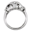 14k White Gold 1/2 CTW Diamond Nest Design Ring, Size 7