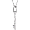 14k White Gold .04 CTW Diamond Circle 18" Necklace