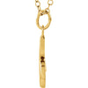 14k Yellow Gold Letter "B" Lowercase Script Initial Necklace
