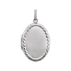 14k White Gold Oval Rope Locket
