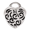 Sterling Silver 12mm Heart Locket Bead
