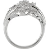 14k White Gold Diamond Ring, Size 7
