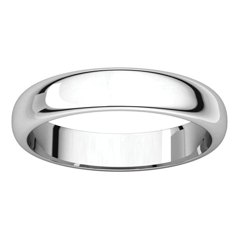 Sterling Silver 4mm Half Round Band, Size 6