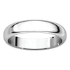 Sterling Silver 4mm Half Round Band, Size 6.5