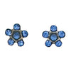 Flower Accented Inverness Piercing Earrings