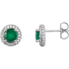Pair of Entourage Friction Post Stud Earrings in 14k White Gold