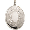 26.25x20.50 mm Oval Shaped Locket in 14K White Gold