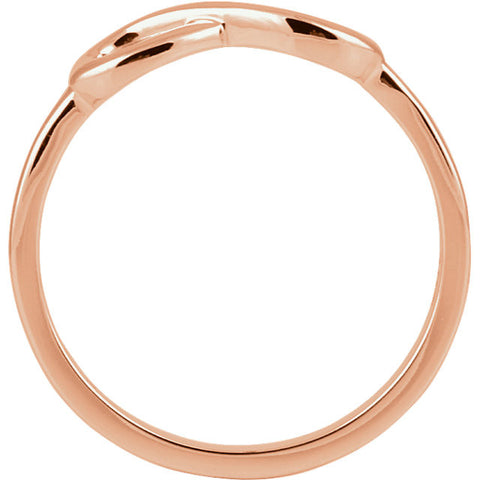 14k Rose Gold Infinity-Inspired Ring, Size 7