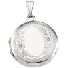 24.00x15.75 mm Round Shaped Locket in Sterling Silver